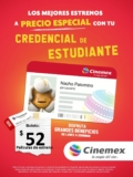 Promoción Cinemex: Boletos a precio especial de estudiante de lunes a domingo