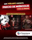 Promoción Cinemex Verano 2021: Funciones a precio de miércoles de lunes a domingo