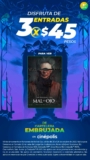 En Cinépolis 3 entradas por $45 pesos para ver la película Mal de Ojo