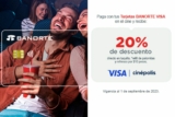 Promo Cinépolis Banorte: 20% de descuento en taquilla y refill de palomitas a $10