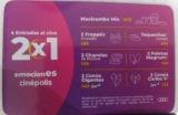 2×1 en Cinépolis con tarjeta Emociones + descuentos en dulcería