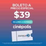 Entradas a Cinépolis Zentralia Coacalco a sólo $39 de lunes a domingo