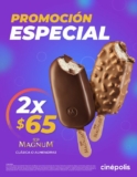 Promoción Especial Cinépolis: 2 paletas Magnum por $65