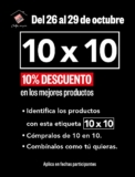Promoción City Club 10×10: 10% de descuento adicional en la compra de 10 artículos