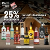25% de descuento en licores en City Club del 23 al 28 de febrero
