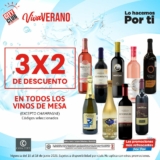3×2 en vinos de mesa en City Club este fin de semana