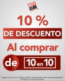 Promoción City Club Hot Sale 2020: 10% de descuento adicional al comprar 10 productos iguales