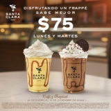 En Santa Clara frappés a sólo $75 los lunes y martes
