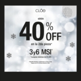 En Cloe 40% de descuento en segunda prenda hasta el 8 de diciembre