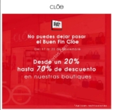 Promoción Cloe Buen Fin 2017: Hasta 70% de descuento