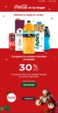 Coca-Cola cupón de Navidad de 30% de descuento en tienda en línea
