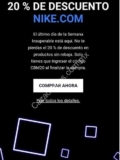 Código Nike Cyber Monday 2018 de 20% de descuento en artículos sin rebaja