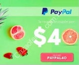 Código SinDelantal Paypal de $40 de descuento pagando con Paypal