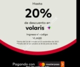 Código Volaris de 20% de descuento pagando con Masterpass de Mastercard