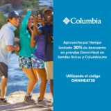 Cupón Columbia de 30% de descuento adicional en prendas seleccionadas