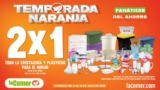 Folleto La Comer Temporada Naranja 2026: 2×1 en toda la cristalería y plásticos para el hogar y más