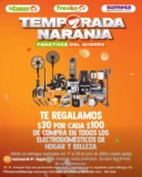 Temporada Naranja 2026: $30 de regalo por cada $100 de compra en electrodomésticos