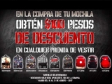 Compra una mochila en Toxic y recibe un descuento de $100 en la compra de cualquier prenda