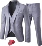 Traje slim fit para hombre de 3 piezas con saco, pantalón y chaleco a un excelente precio + 6 meses sin intereses