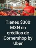 Cornershop by Uber: $300 de descuento en pedidos de $600 o más