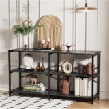 Mueble consola para estancia con acabado tipo mármol baja a su menor precio