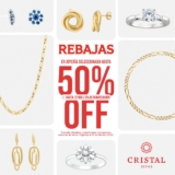 Rebajas Cristal Joyas: 50% de descuento + hasta 12 msi o 5% de Bonificación