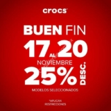 Promoción Crocs Buen Fin 2017: 25% de descuento en modelos seleccionados