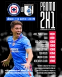 2×1 en boletos para el partido Cruz Azul vs. Querétaro en el Estadio Azteca