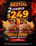 Lanzamiento Bestial Cuarto de Kilo: 2 Combos por $249