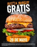 Día de la Hamburguesa Cuarto de Kilo: Bestia Burger Gratis en la compra de cualquier combo
