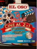 Cupón 2×1 en cines de lunes a domingo en productos de calzado El Oso