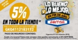 Cupón Famsa de fin de año de 5% de descuento adicional en toda la tienda