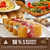 Cupón Olive Garden de 50% de descuento en antipasti en la compra de un plato fuerte