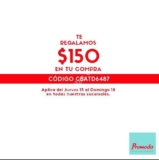 Cupón Promoda de $150 de descuento en compras de $750 o más