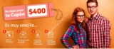 Cupón ópticas +Visión de $400 de descuento en compras de $2,000 o más