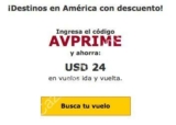 Código Avianca de US$24 dólares de descuento para vuelos internacionales