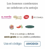 Código DiDi Food de envío gratis en restaurantes seleccionados