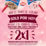 Cupón Dairy Queen 2×1 en Blizzard mini, chico y mediano hoy lunes 17 de febrero