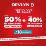 Rebajas Devlyn: Hasta 50% de descuento en armazones + hasta 40% de descuento en graduación