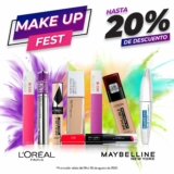 Make Up Fest Farmacias del Ahorro: Hasta 20% de descuento en L’Oréal Paris y Maybelline New York