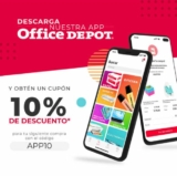 Código Office Depot de 10% de descuento adicional en la app
