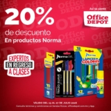 En Office Depot: 20% de descuento en productos Norma