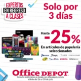 Promoción Office Depot: 30% de descuento en artículos de papelería, sillas, escritorios y muebles de oficina
