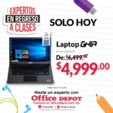 Laptop Ghia a $4,999 en la oferta del día de Office Depot