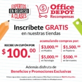 Nuevas Recompensas Office Depot: cupón de $100 Gratis al acumular compras