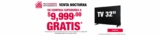 Venta Nocturna Office Depot: pantalla de 32” Gratis en compras de $9,999