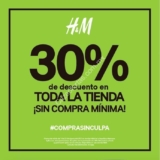 En H&M 30% de descuento en toda la tienda sin compra mínima