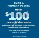 En Old Navy $100 de descuento en compras de $800 o más si te pruebas unos jeans