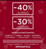 Descuentos escalonados Springfield: Hasta 40% de descuento si compras varias prendas