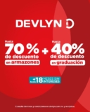 En Devlyn hasta 70% de descuento en graduaciones + hasta 40% en graduación